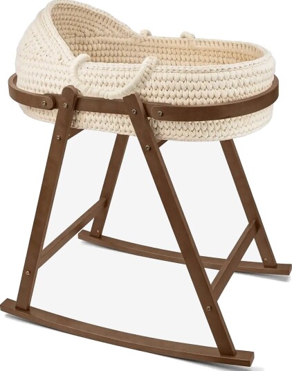 Moonboon Crocheted Moses Basket And Stand (Bundle) NATURE One Size