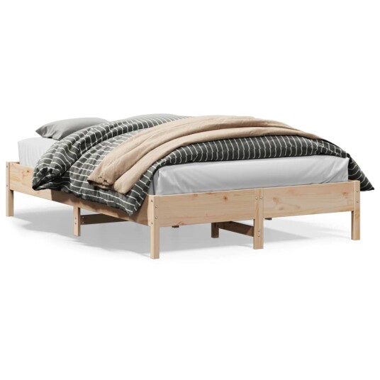 vidaXL Sengeramme 160x200 cm heltre furu 8721012428577