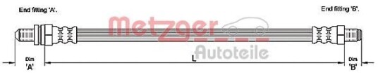 Bremseslange METZGER 4110241