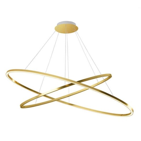 Nemo Ellisse Dobbelt Taklampe gull/Hvit 2700K