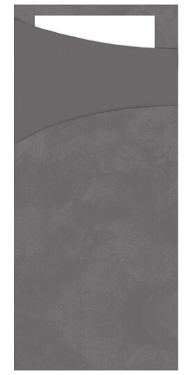DUNI Bestikklomme; 8.5x19 cm (BxL); Grå/Hvit; 100 Stykk / Forpakning