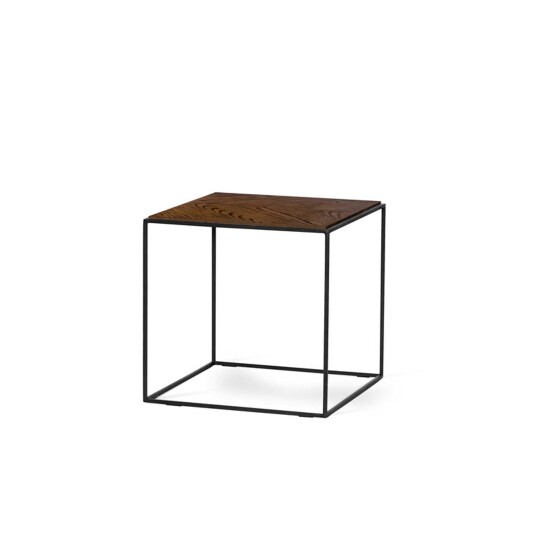 Torkelson Lime soffbord Svart/brunbetsad ek 50 x 50 cm Svart