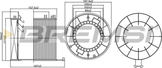 Luftfilter BREMSI FA1268 Luftfilter BREMSI FA1268