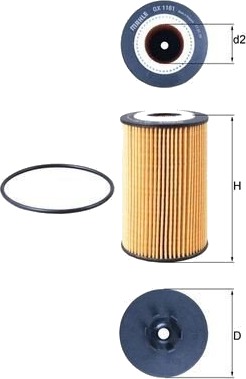 Oljefilter MAHLE ORIGINAL OX 1161D Oljefilter MAHLE ORIGINAL OX 1161D