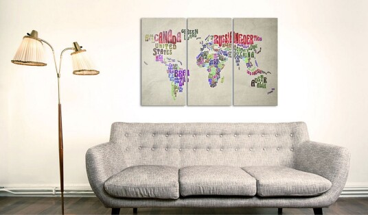 Tavle Fargerike Land Triptych 120X80 Artgeist sp. z o. o.