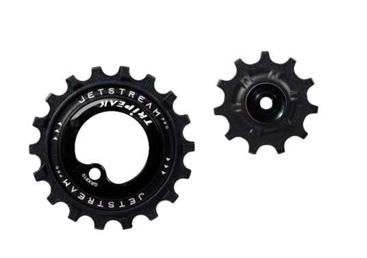 Tripeak Oversized trinsehjul Jetstream pro keramiske lager Shimano GRX RX810/815 11T/18T Svart