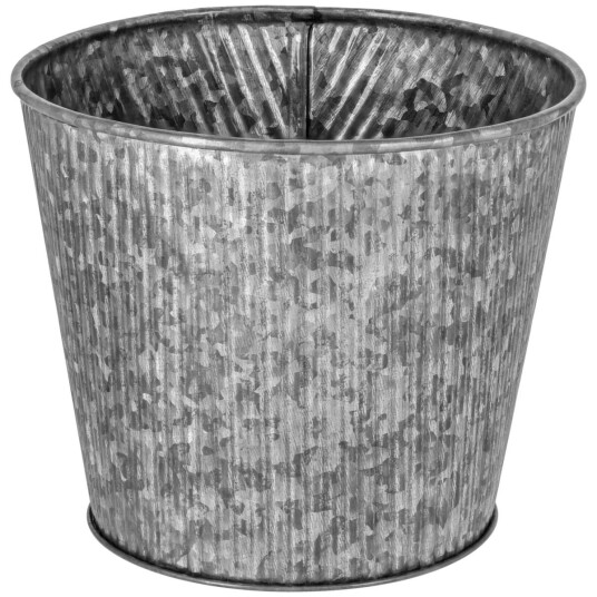 . Blomsterkasse Nevis; 17x15 cm (ØxH); Metall antikk