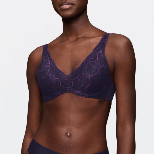 Triumph BH Body Make Up Illusion Lace WP Mørkelilla F 80 Dame