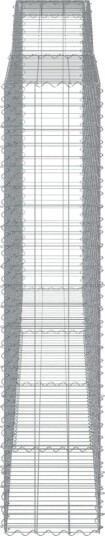vidaXL Gabionkurver buede 2 stk 400x50x220/240 cm galvanisert jern