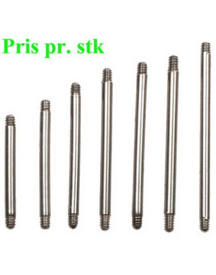 Utgått 6 x 1 mm Rett Stang Blank Barbell
