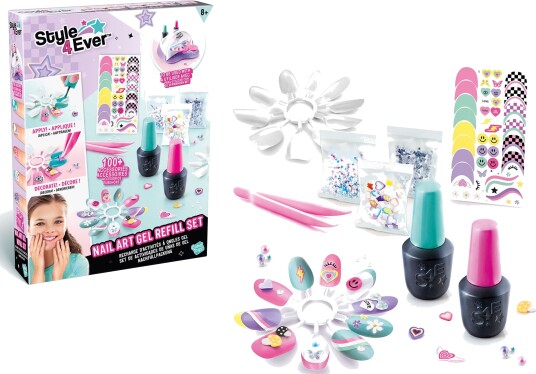 Style 4 Ever Style 4Ever Nail Art Gel Refill Kit Pink ONE SIZE