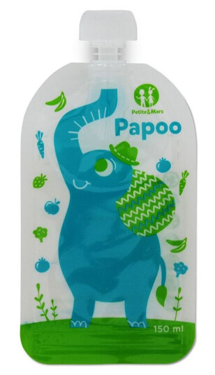 Petite&Mars Papoo Gjenbrukbare Smoothieposer 6stk