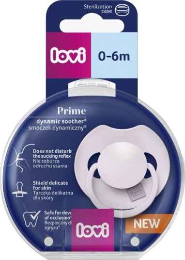 Lovi Prime Silicone Dynamic Soother 0-6m Lilac Lilla One Size