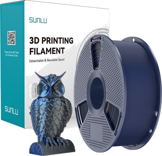Sunlu Pla+ Silk Dual Color 1.75Mm 1Kg (Svart Og Blått) Filament