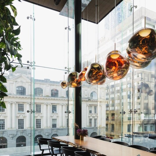 Melt LED hengelampe Ø 50 cm kobber plast   Tom Dixon   Soverom   Design   Med en lyskilde