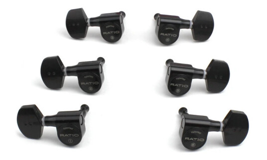 Graph Tech Prn-2311-B0 Ratio Electric Guitar Machine Heads 3+3 - Svart