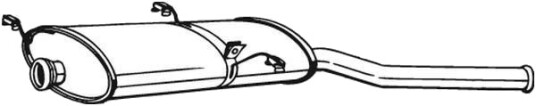 BOSAL 135-009 Bakre eksospotte BOSAL 135-009 Bakre eksospotte