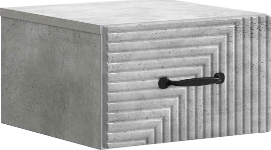  Vegghengt Nattbord Betonggrå 34,5 x 33 x 20 cm Konstruert tre