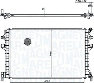 Radiator MAGNETI MARELLI 350213166300 Radiator MAGNETI MARELLI 350213166300