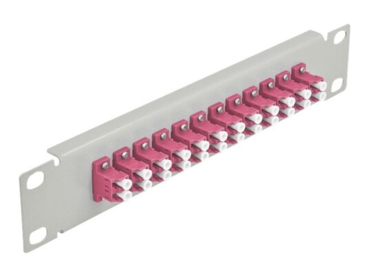 Delock - Koblingspanel - Lc Duplex Mm X 12 - Grå - 1U - 10"