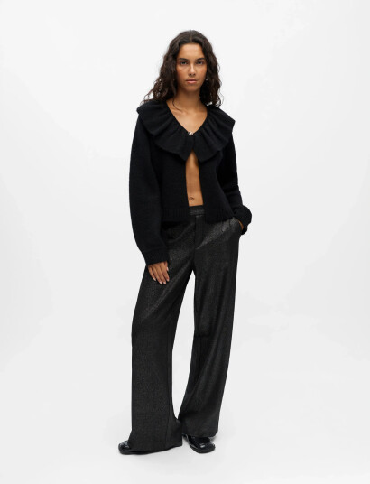 Object Objdenisi L/S Lo Knit Cardigan Noos - Black - L Object Objdenisi L/S Lo Knit Cardigan Noos - Black - L
