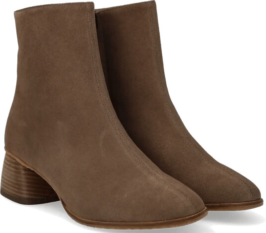 ANGULUS Bootie Block Heel With Zippe Brown 39.5