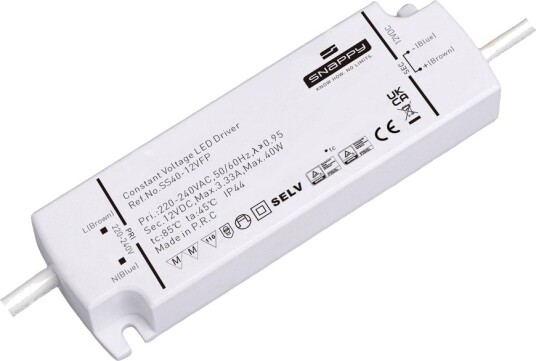 Snappy Snappy 40W / 12V DC strømforsyning   3.33A IP44