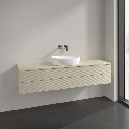 Villeroy & Boch Antao Servantskap med 4 skuffer 160x50x36 cm u/lys Grå Matt Villeroy & Boch Antao Servantskap med 4 skuffer 160x50x36 cm u/lys Grå Matt