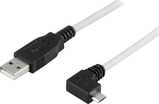 USB 2.0 ledning USB - Vinklet MicroUSB USB 2.0 ledning USB - Vinklet MicroUSB