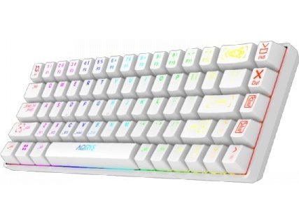 Aqirys Mekanisk Tastatur 65% 68 Taster Dual Mode Mira Hvit GA KB 7 Aqirys Mekanisk Tastatur 65% 68 Taster Dual Mode Mira Hvit GA KB 7