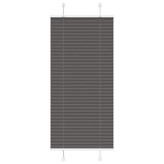 plisségardin sort 55x150 cm Stoff Bredde 54,4 Polyester