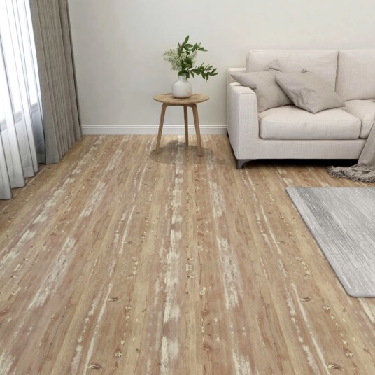 Selvklebende gulvplanker 55 stk PVC 5,11 m² brun