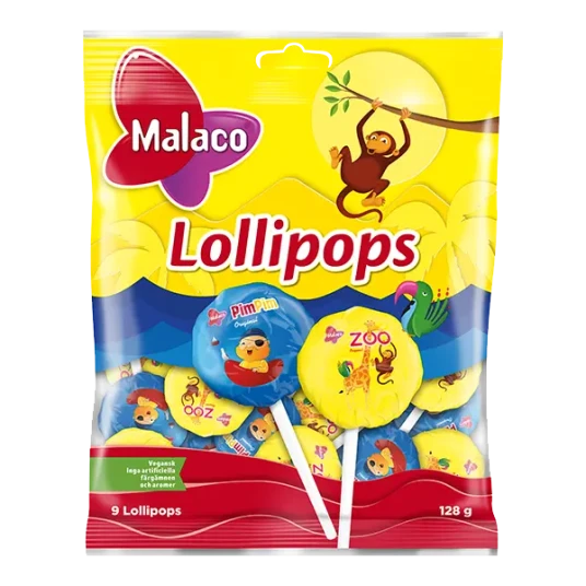 Malaco Lollipops 128g Malaco Lollipops 128g