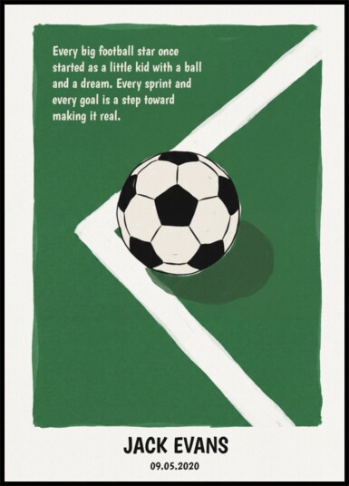 Inspirational Football Quote Artwork Plakat / 21x30