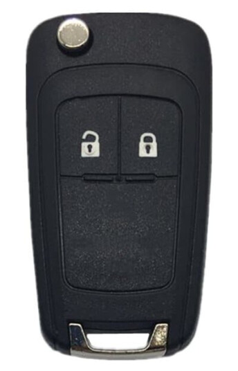 INF Sammenleggbart bilnøkkeldeksel for Buick/Opel/Chevrolet 2 knapper Sort