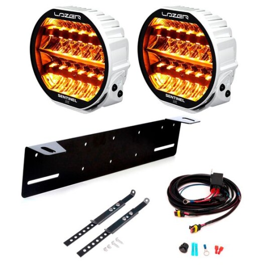 Ekstralys Lazer Sentinel 9 Elite Gen2 White Rund / 23 cm / 145W 2 stk Komplett pakke