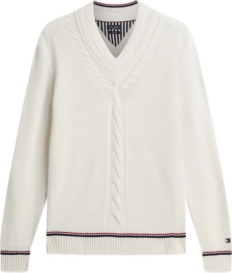 Tommy Hilfiger Ny Expressive Cricket Sweater IVORY PETAL XL