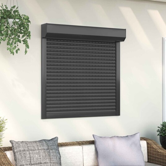 Rullegardin Antrasitt 100 x 100 cm Aluminium og Polyuretan