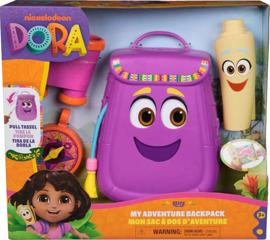 Dora The Explorer Ryggsekk med Kart og Lekesett for Barn 3+ år