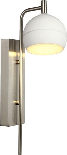 V Tac 190x120x430 mm VT 89021 vegglampe 10W   LED dekorativ 3000K børstet nikkel + hvit   Kulør : Varm