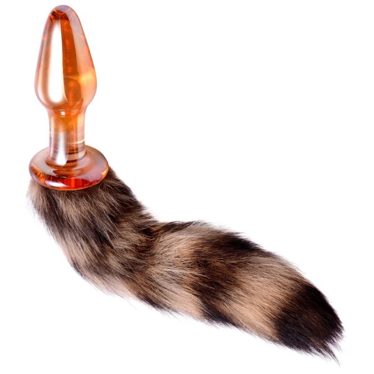 Tailz Fox Tail Glass Analplugg - Oransje Tailz Fox Tail Glass Analplugg - Oransje