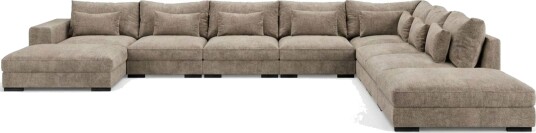 Dubai U modulsofa Large med divan venstre ekstra dyp i Chenille Brun Dubai U modulsofa Large med divan venstre ekstra dyp i Chenille Brun