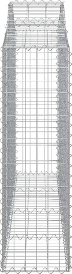 vidaXL Gabionkurver buede 12 stk 200x30x100/120 cm galvanisert jern