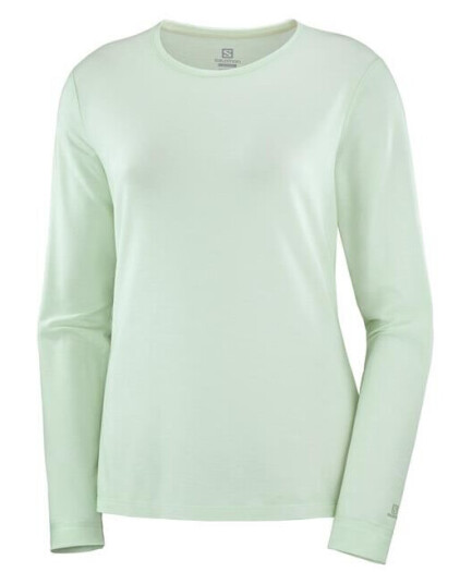 Salomon Essential Long Sleeve Dame Lettvekts Langarm Trøye XL Salomon Essential Long Sleeve Dame Lettvekts Langarm Trøye XL