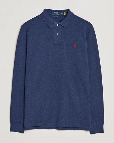 Polo Ralph Lauren Custom Slim Fit Long Sleeve Polo Navy Heather