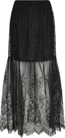 ROUGE EDIT Rouleya Hw Maxi Skirt   Black   XL