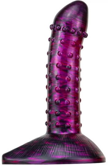 Metallic Fantasy Dildo Saperli Purple/Black 19 cm