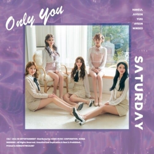 Saturday Only You (Incl. Booklet, Photocard, Lenticular Photo + Removablesticker) CD Saturday Only You (Incl. Booklet, Photocard, Lenticular Photo + Removablesticker) CD