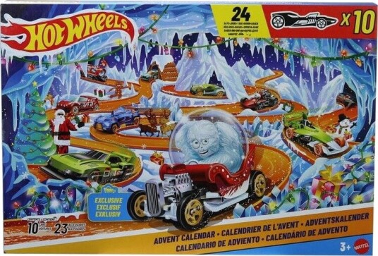 Hot Wheels 2026 Advent Calendar 10 Toy Vehicles In 1:64 Scale 14 Accessories & 10 Ornament Clips Multi/patterned ONE SIZE