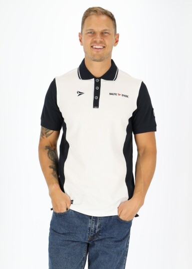 Nautic Experience Marstrand Vertikcal Piké Dk Navy/White Xl Piketrøyer